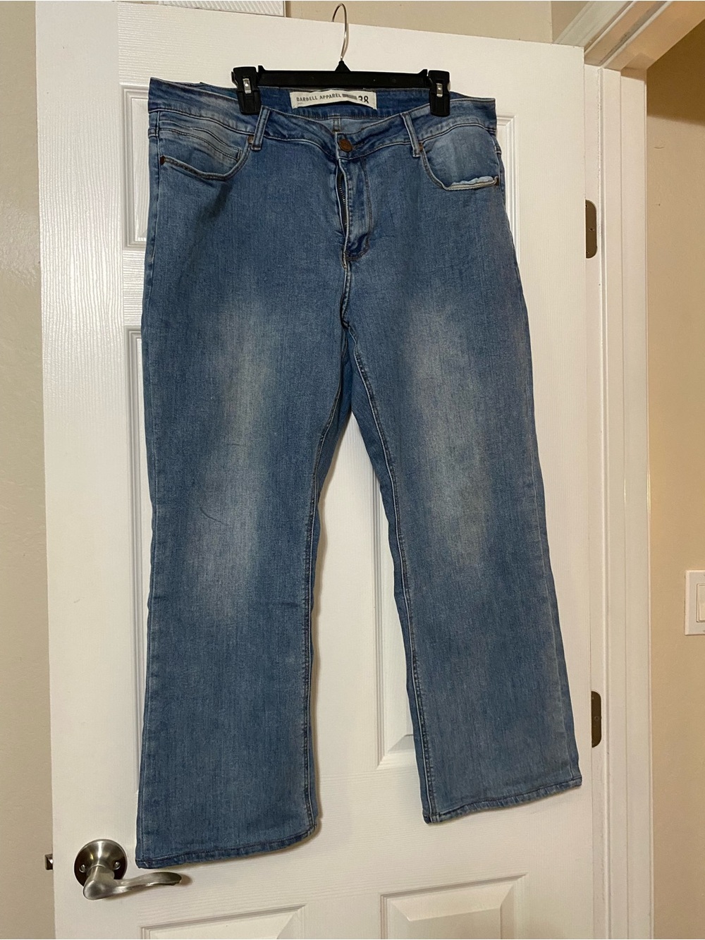 Barbell Apparel Straight-Leg Men's Jeans in Medium Blue Wash sz 38